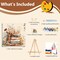 Framed Paint By Number Kits for Adults & Kids Ages 8-12 – Book Style DIY Acrylic Paint by Numbers with Easel on Canvas, Beginner Wall Art Kit for Home Decor & Gifts, 10x10 Inch
